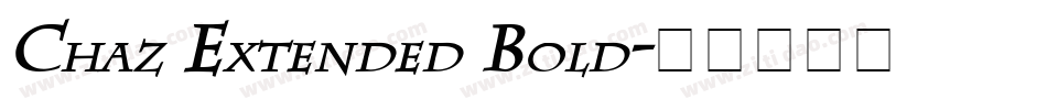 Chaz Extended Bold字体转换